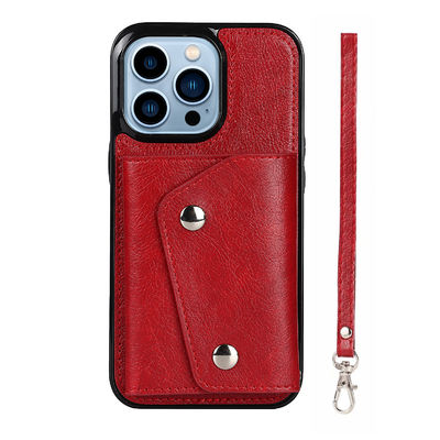 Vỏ túi điện thoại OEM Pu Vỏ điện thoại di động từ tính không thấm nước