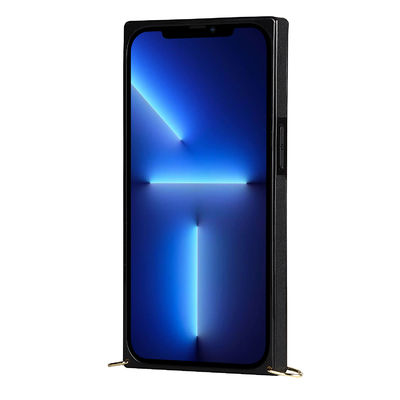 Hộp đựng ví Iphone tinh tế Bao da OEM / ODM Vỏ điện thoại màu đen