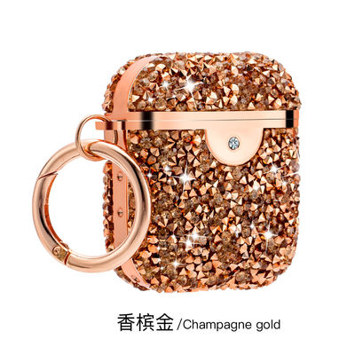 Hộp đựng tai nghe chống va đập Hộp đựng tai nghe đính kim cương giả kim cương