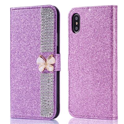 Flash bột điện đệm kim cương Inlay Case điện thoại cho Iphone Xr Xs 11 12 13 14 Pro Max Cell Cover