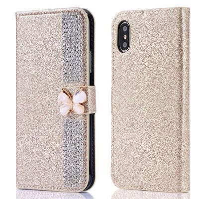 Flash bột điện đệm kim cương Inlay Case điện thoại cho Iphone Xr Xs 11 12 13 14 Pro Max Cell Cover
