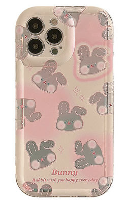 Slim Chất điện thoại chống sốc Pink Rabbit Iphone 15 Apple Phone Case