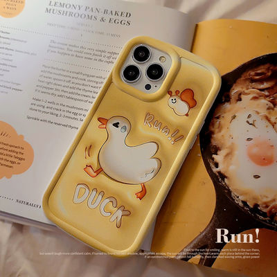 Stereoscopic 3D Fun Duck Apple Phone Case Iphone 11 12 14 13 14pro Max Bộ sưu tập đầy đủ