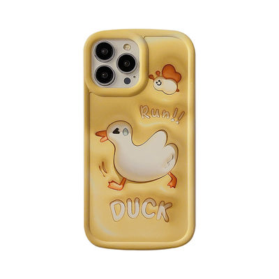 Stereoscopic 3D Fun Duck Apple Phone Case Iphone 11 12 14 13 14pro Max Bộ sưu tập đầy đủ